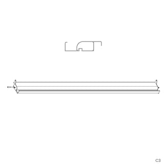 SkyMax Ultra - شريحة لوفر مع إضاءة LED - C3 - 24-26