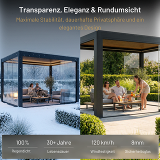 Sky Pergola Glass Side Wall