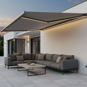 SkyPergola SkyShade LED sun awning - motorized