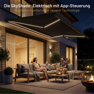 SkyPergola SkyShade LED Awning - motorised